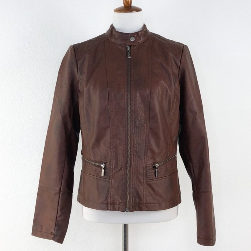 Bernardo Faux Leather Moto Jacket